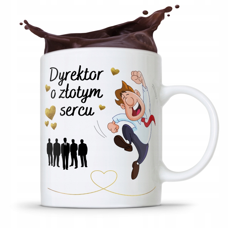 Dla Dyrektora Kubek Dyrektor O Złotym Sercu Z Nadrukiem Ze Zdjęciem