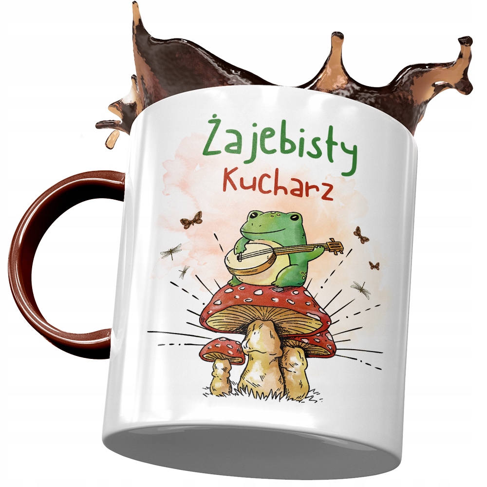 Kubek Bordowy Dla Kucharza Żajebisty Kucharz Z Nadrukiem Ze Zdjęciem