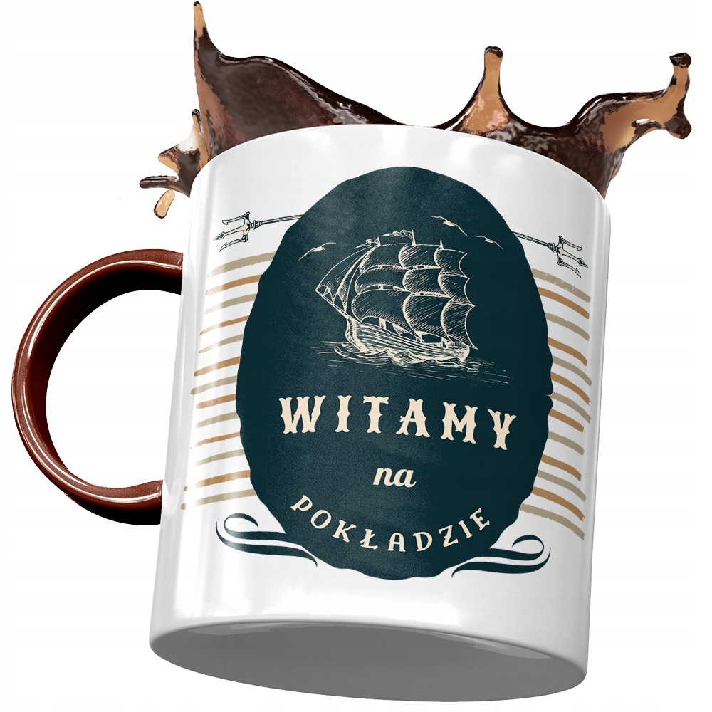 Kubek Bordowy Na Powitanie Przywitanie W Pracy Z Nadrukiem Ze Zdjęciem