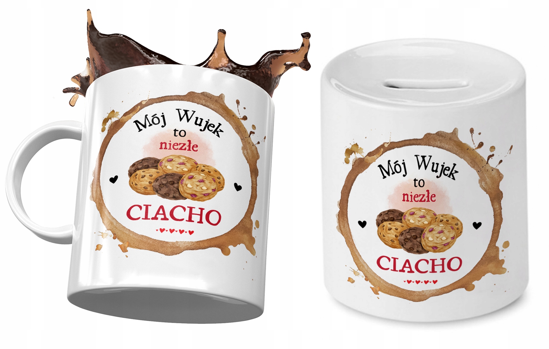 Dla Wujka Zestaw Kubek + Skarbonka Na Prezent Z Nadrukiem Ze Zdjęciem