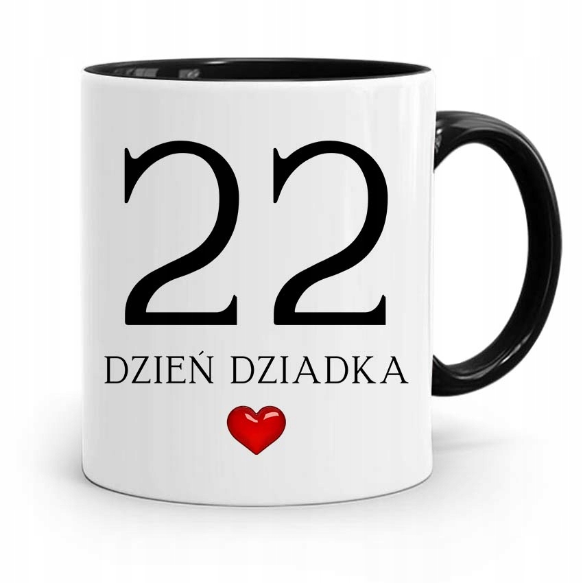Kubek Czarny Prezent Dla Dziadka Dzień Dziadka 22 Z Nadrukiem Ze Zdjęciem