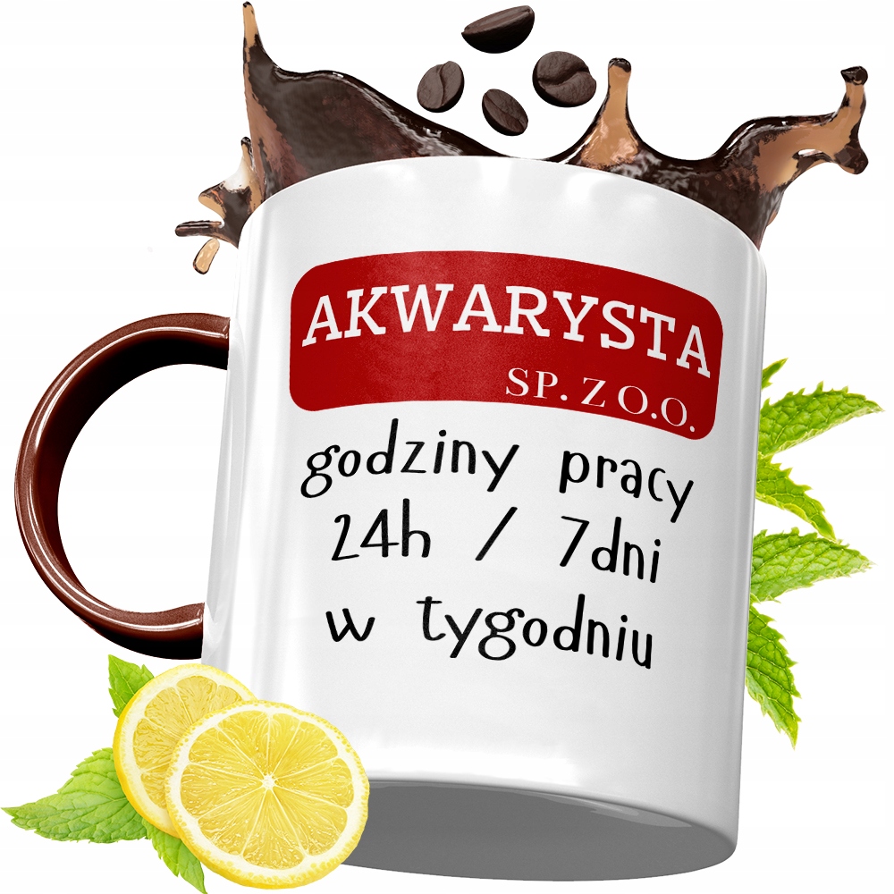 Kubek Bordowy Dla Akwarysty Na Urodziny Prezent Z Nadrukiem Ze Zdjęciem