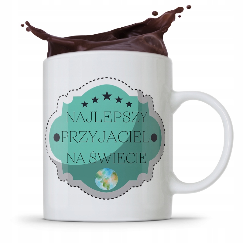 Kubek Prezent Dla Przyjaciela Najlepszy Na Świecie Z Nadrukiem Ze Zdjęciem