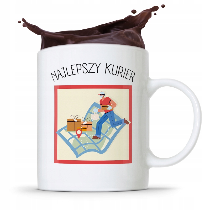 Kubek Prezent Dla Kuriera Najlepszy Kurier Prezent Z Nadrukiem Ze Zdjęciem