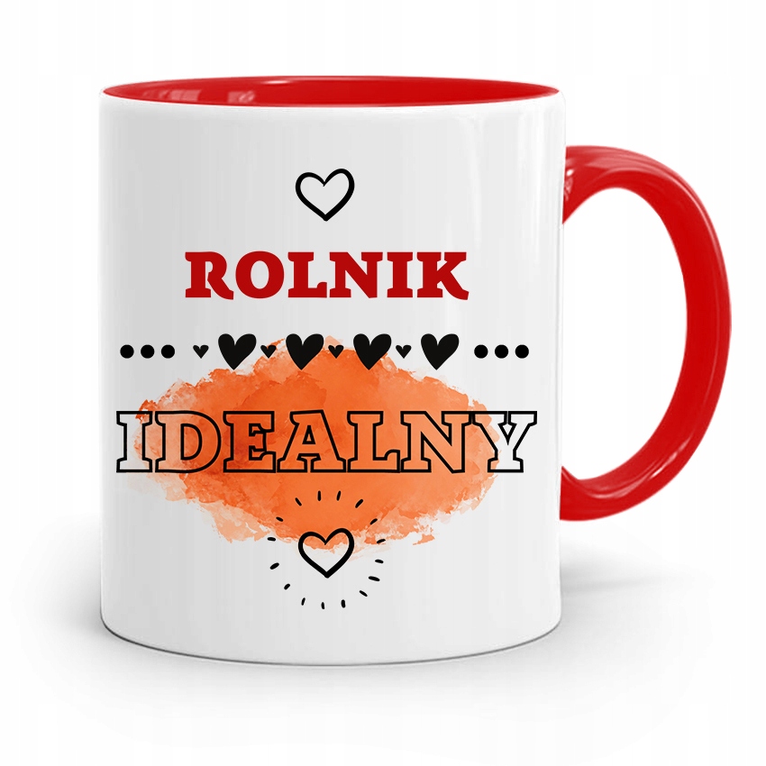 Dla Rolnika Kubek Czerwony Rolnik Idealny Prezent Z Nadrukiem Ze Zdjęciem