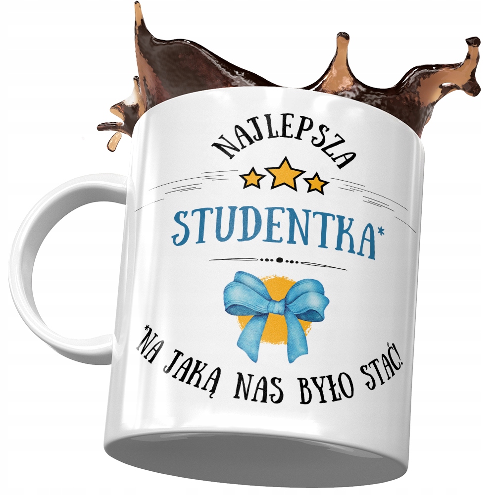 Kubek Dla Studentki Najlepsza Studentka Prezent Z Nadrukiem Ze Zdjęciem
