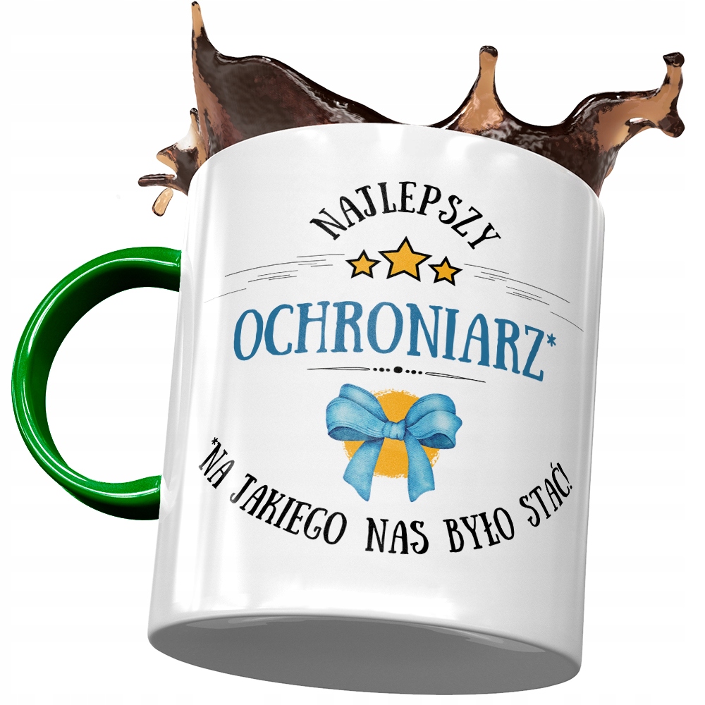 Kubek Zielony Ochroniarza Najlepszy Ochroniarz Z Nadrukiem Ze Zdjęciem