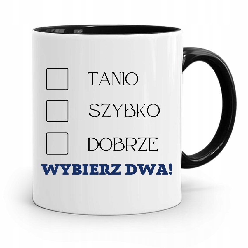 Dla Pracownika Kubek Czarny Tanio Szybko Dobrze Z Nadrukiem Ze Zdjęciem