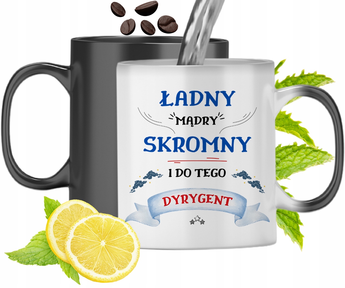 Kubek Magiczny Dla Dyrygenta Zmieniający Kolor Z Nadrukiem Ze Zdjęciem