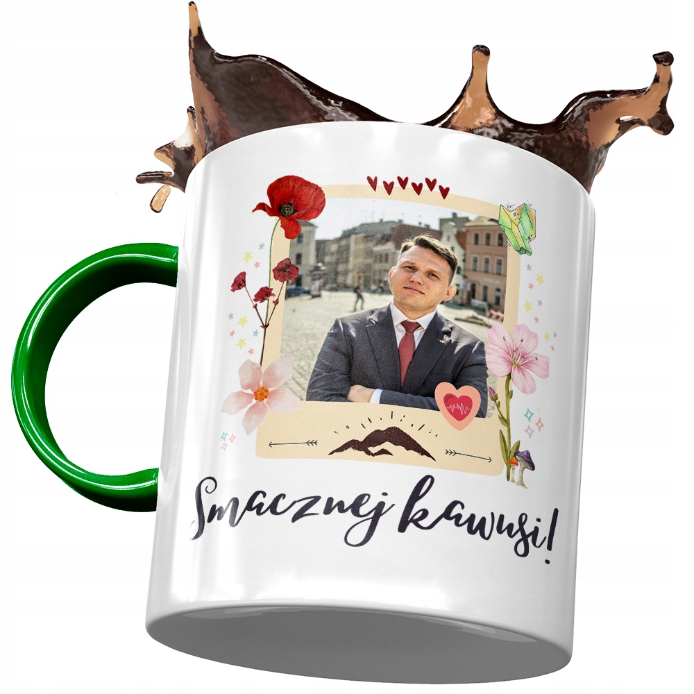 Kubek Zielony Sławomir Mentzen Xd Na Prezent Z Nadrukiem Ze Zdjęciem