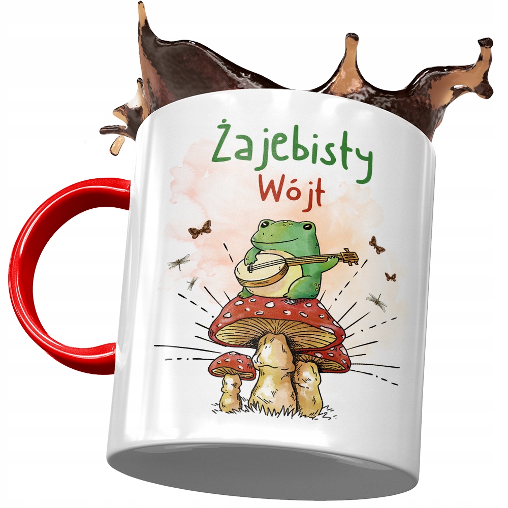 Kubek Czerwony Dla Wójta Żajebisty Wójt Prezent Z Nadrukiem Ze Zdjęciem