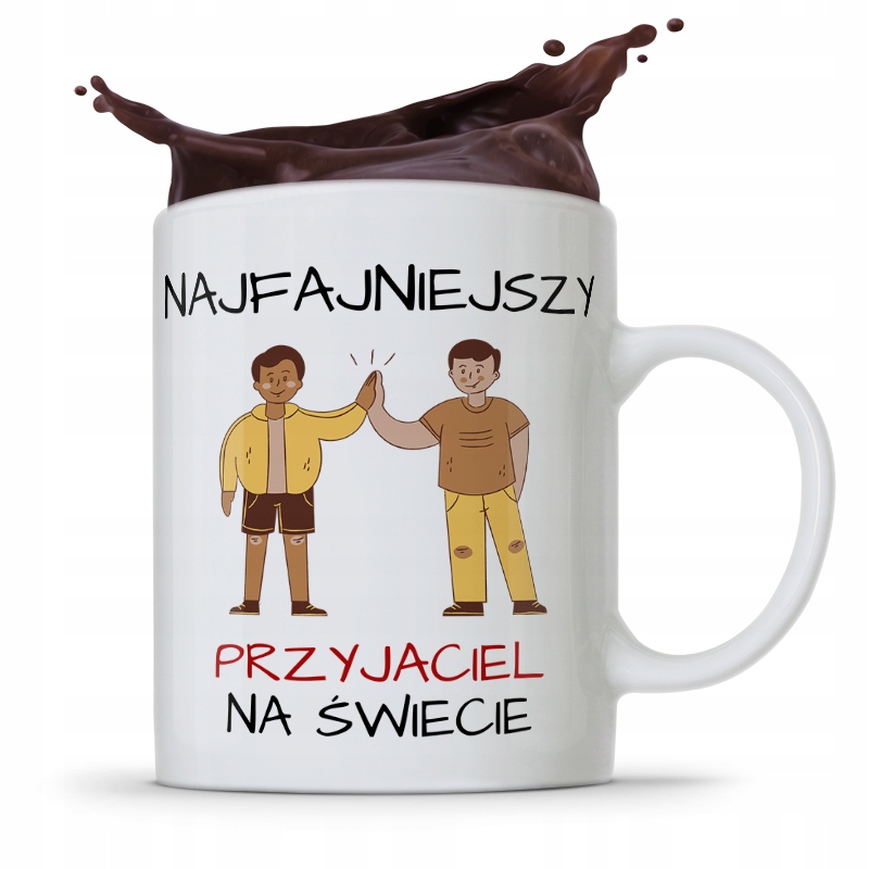 Kubek Prezent Dla Przyjaciela Najlepszy Na Świecie Z Nadrukiem Ze Zdjęciem