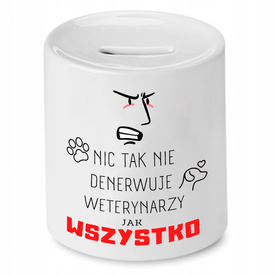 Skarbonka Dla Weterynarza Wszystkiego Najlepszego Z Nadrukiem Ze Zdjęciem