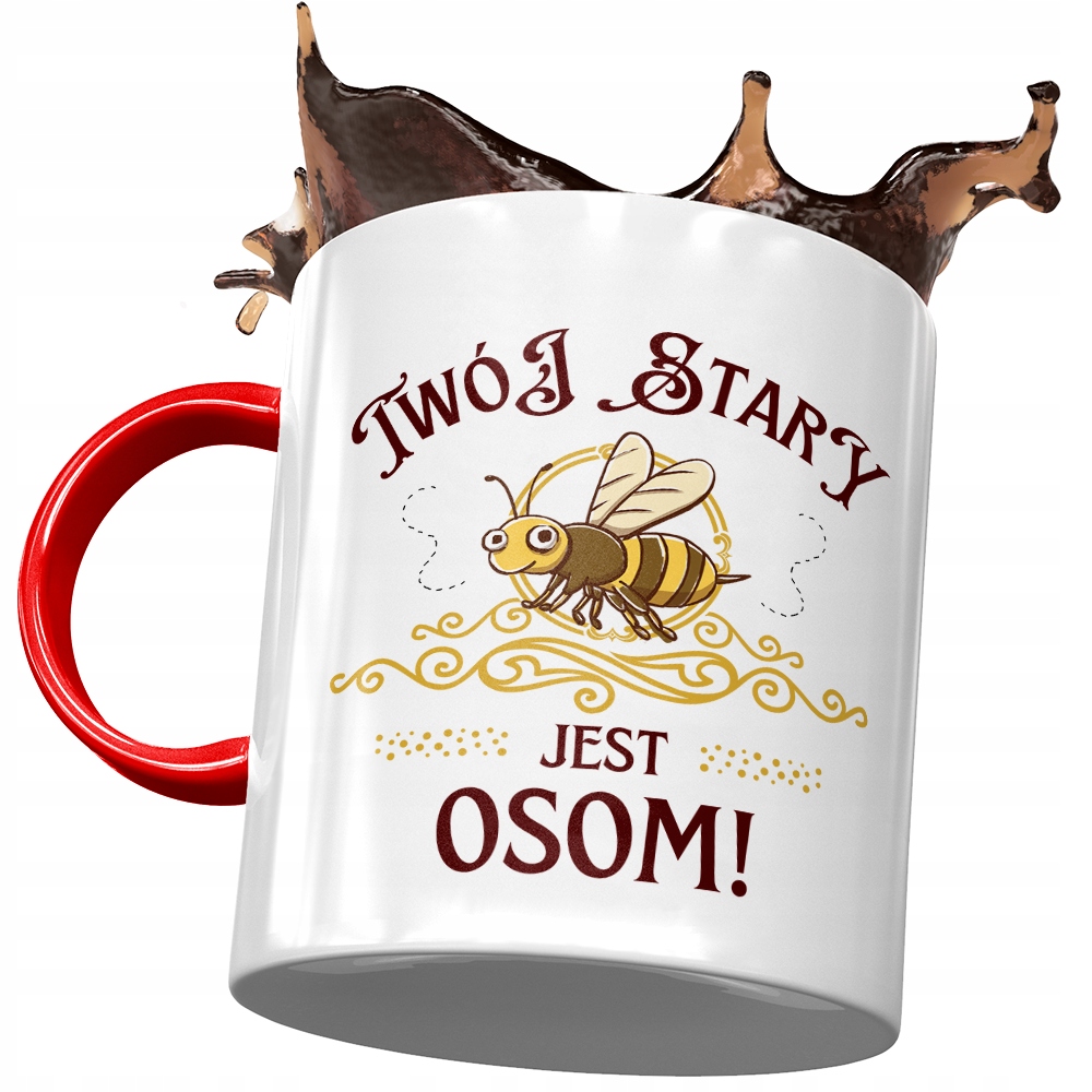 Kubek Czerwony Dla Twojego Starego Stary Jest Osom Z Nadrukiem Ze Zdjęciem