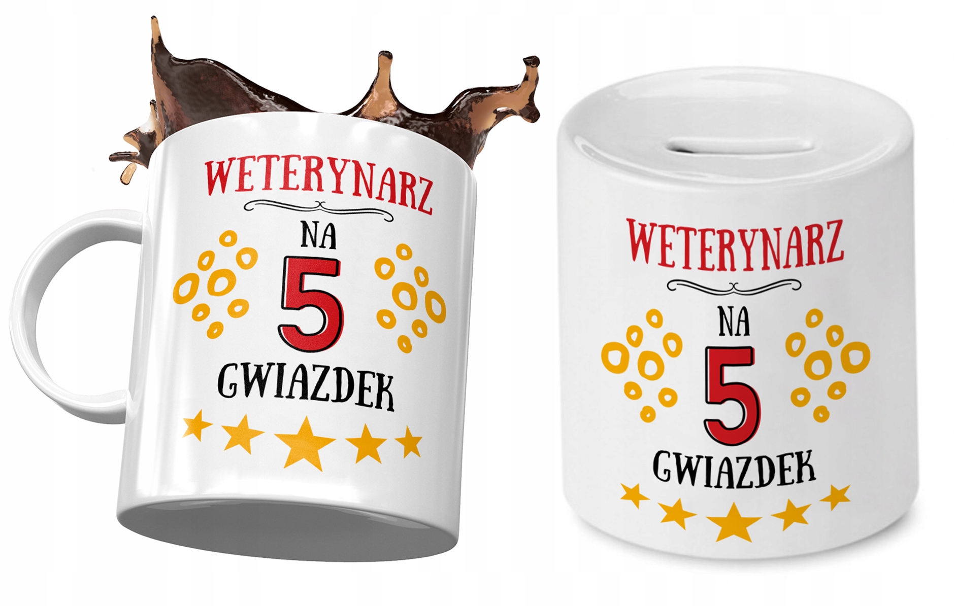 Dla Weterynarza Zestaw Kubek + Skarbonka Prezent Z Nadrukiem Ze Zdjęciem