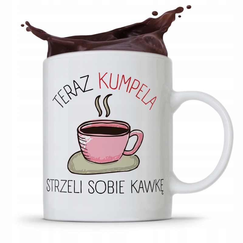 Kubek Prezent Dla Przyjaciela Strzeli Sobie Kawkę Z Nadrukiem Ze Zdjęciem