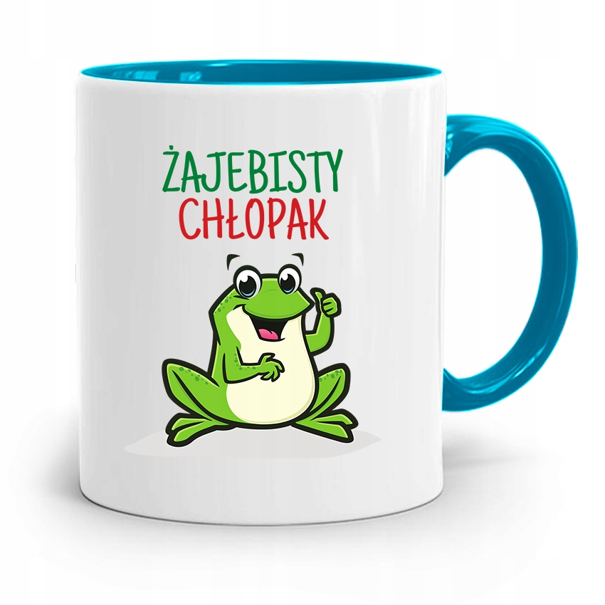 Kubek Błękitny Dla Chłopaka Żajebisty Chłopak Z Nadrukiem Ze Zdjęciem