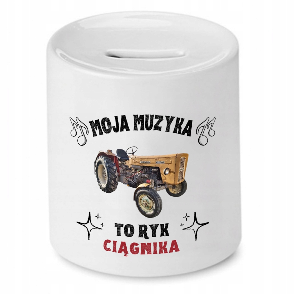 Skarbonka Prezent Dla Rolnika To Ryk Ciągnika Z Nadrukiem Ze Zdjęciem