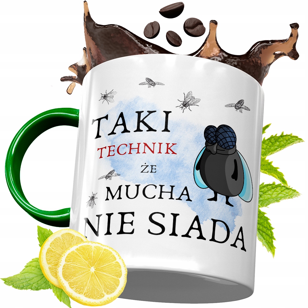 Kubek Zielony Dla Technika Na Urodziny Prezent Z Nadrukiem Ze Zdjęciem
