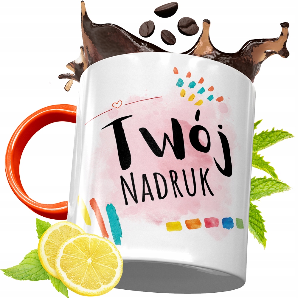 Kubek Pomarańczowy Dla Dentysty Prezent Z Nadrukiem Ze Zdjęciem