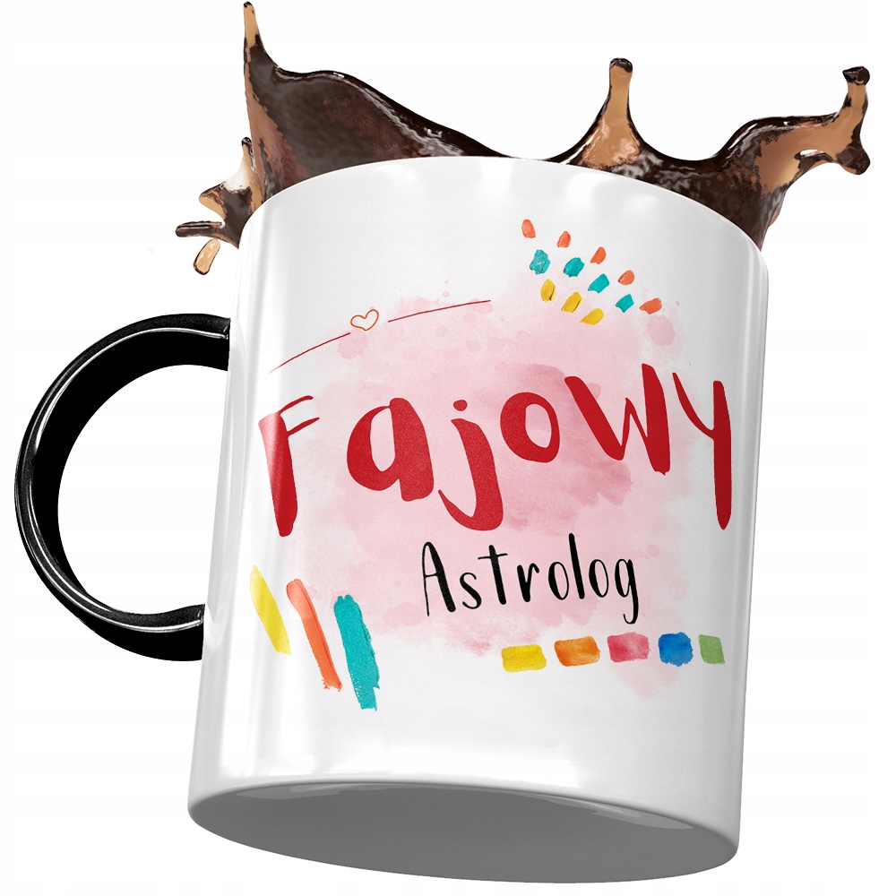 Kubek Czarny Dla Astrologa Fajowy Astrolog Kubek Z Nadrukiem Ze Zdjęciem