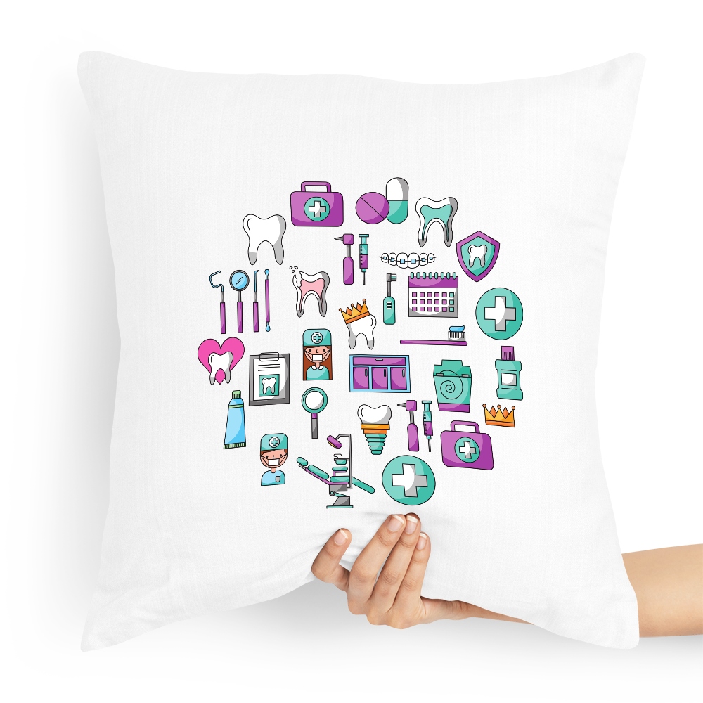 Poduszka Prezent Dla Najlepszego Dentysty Ząbki Z Nadrukiem Ze Zdjęciem