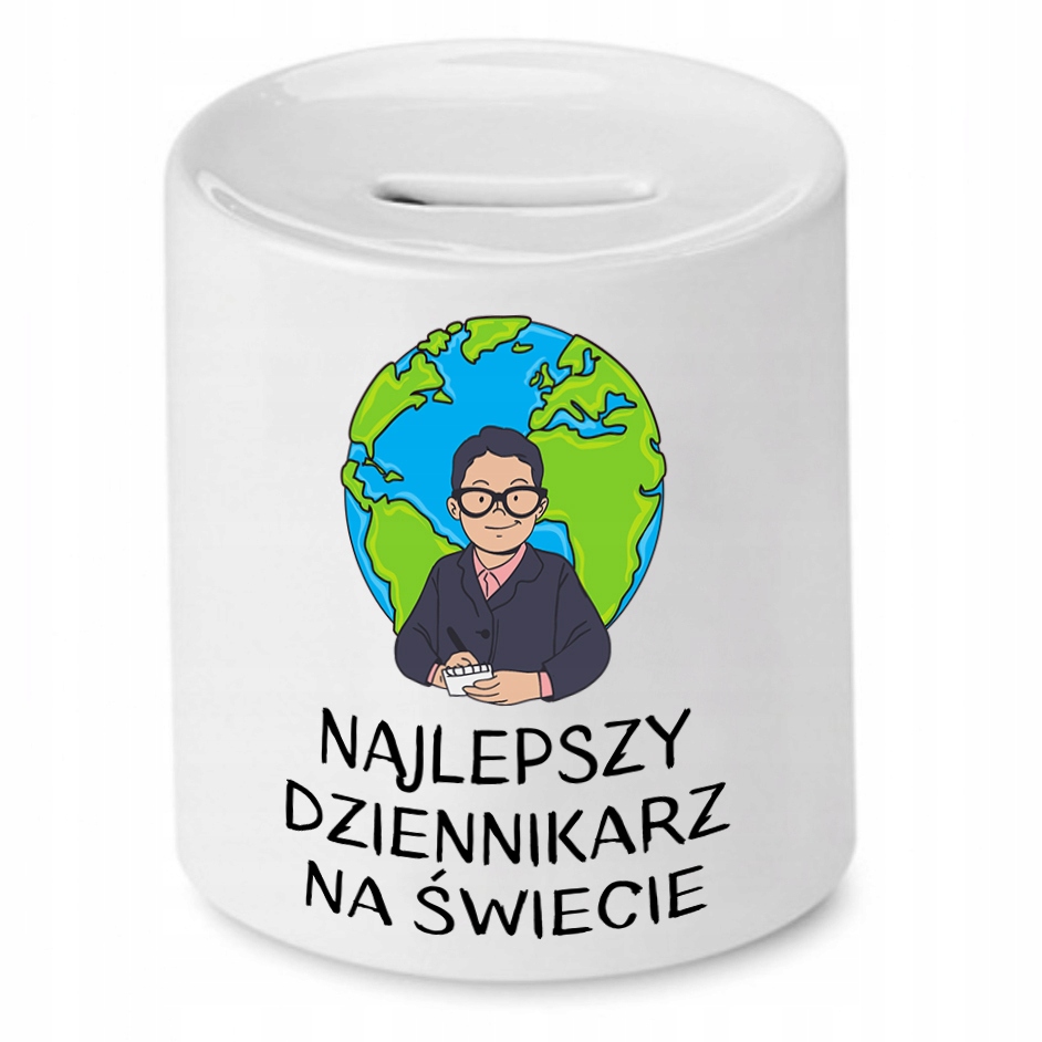Skarbonka Dla Dziennikarza Najlepszy Dziennikarz Z Nadrukiem Ze Zdjęciem