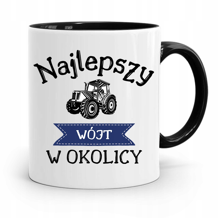 Dla Wójta Kubek Czarny Najlepszy Wójt W Okolicy Z Nadrukiem Ze Zdjęciem