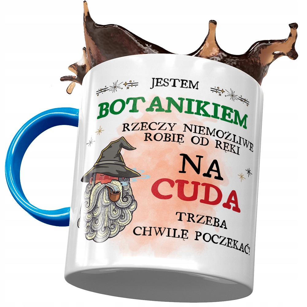 Kubek Błękitny Dla Botanika Na Cuda Prezent Z Nadrukiem Ze Zdjęciem