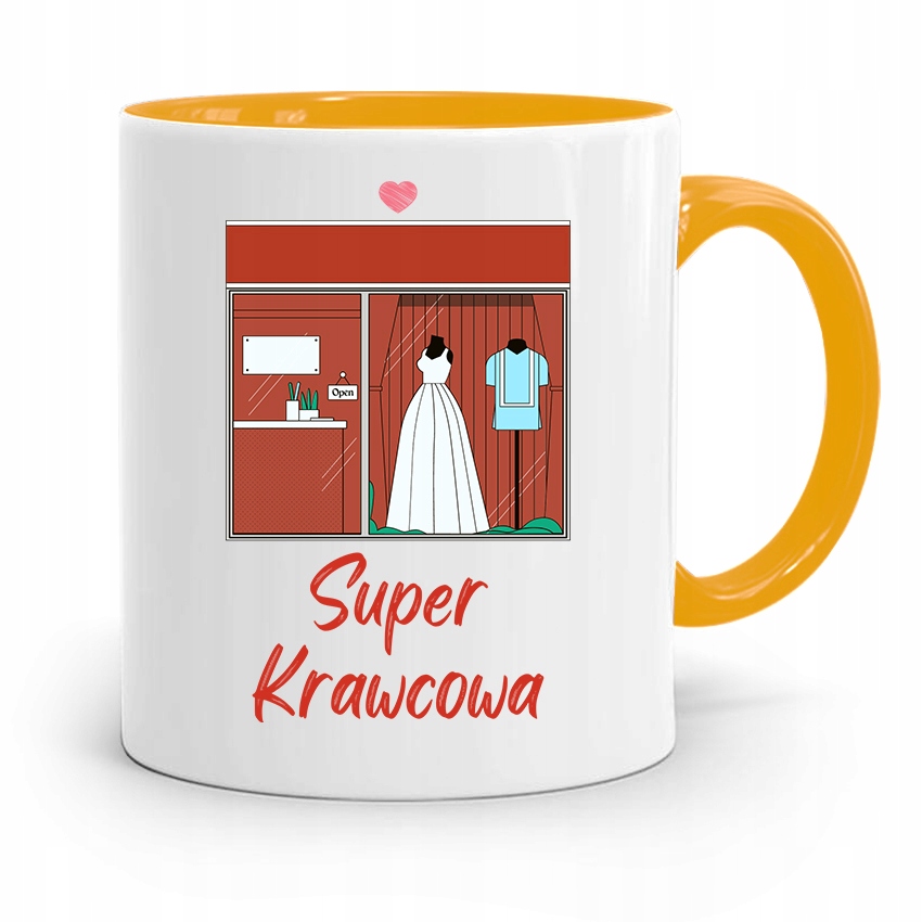 Kubek Żółty Dla Krawcowej Super Krawcowa Prezent Z Nadrukiem Ze Zdjęciem