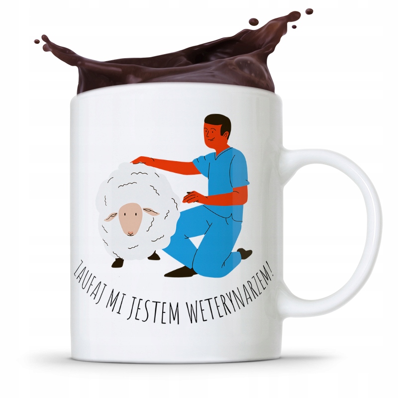 Kubek Dla Weterynarza Zaufaj Mi! Prezent Z Nadrukiem Ze Zdjęciem