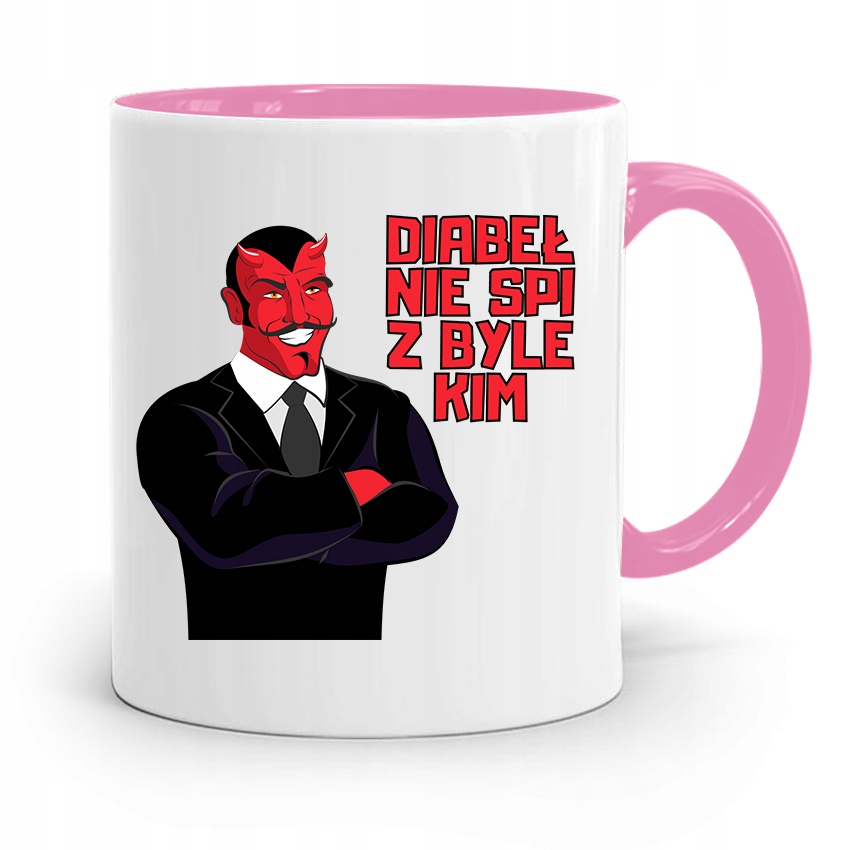 Kubek Różowy Dla Dziewczyny Nie Śpi Z Byle Kim Z Nadrukiem Ze Zdjęciem