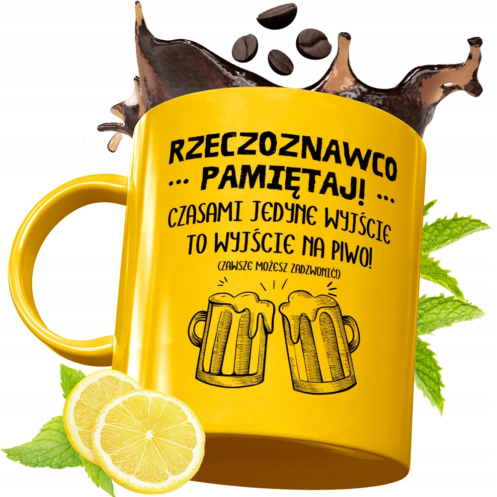 Złoty Kubek Premium Dla Rzeczoznawcy Prezent Z Nadrukiem Ze Zdjęciem