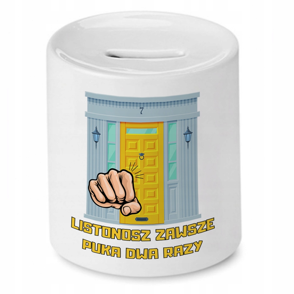 Skarbonka Dla Listonosza Listonosz Puka Dwa Razy Z Nadrukiem Ze Zdjęciem