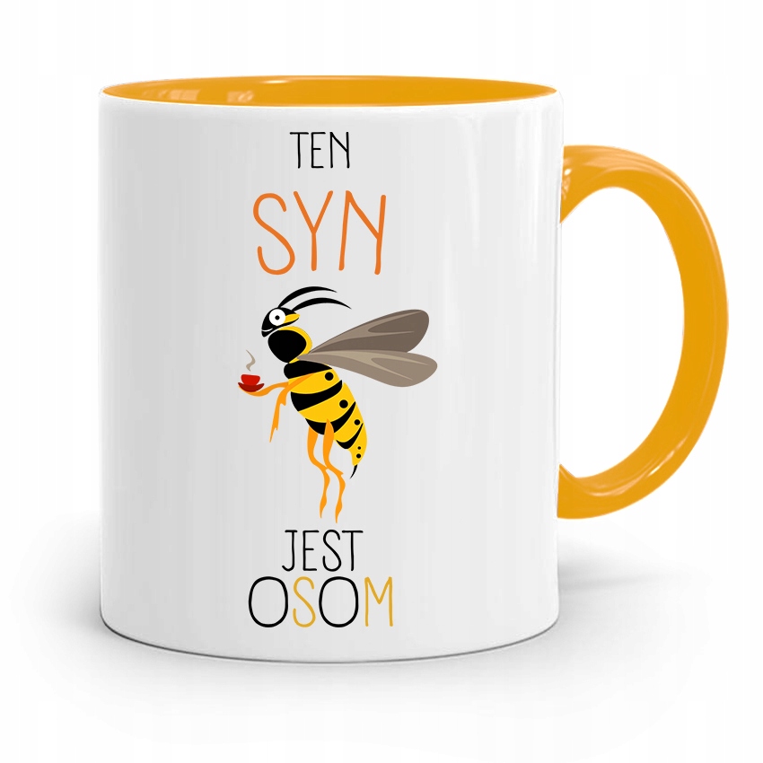 Kubek Żółty Prezent Dla Syna Ten Syn Jest Osom Z Nadrukiem Ze Zdjęciem