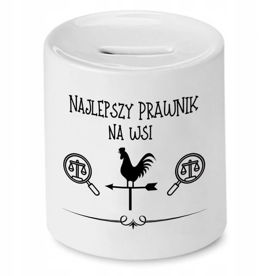Skarbonka Dla Prawnika Najlepszy Na Wsi Prezent Z Nadrukiem Ze Zdjęciem