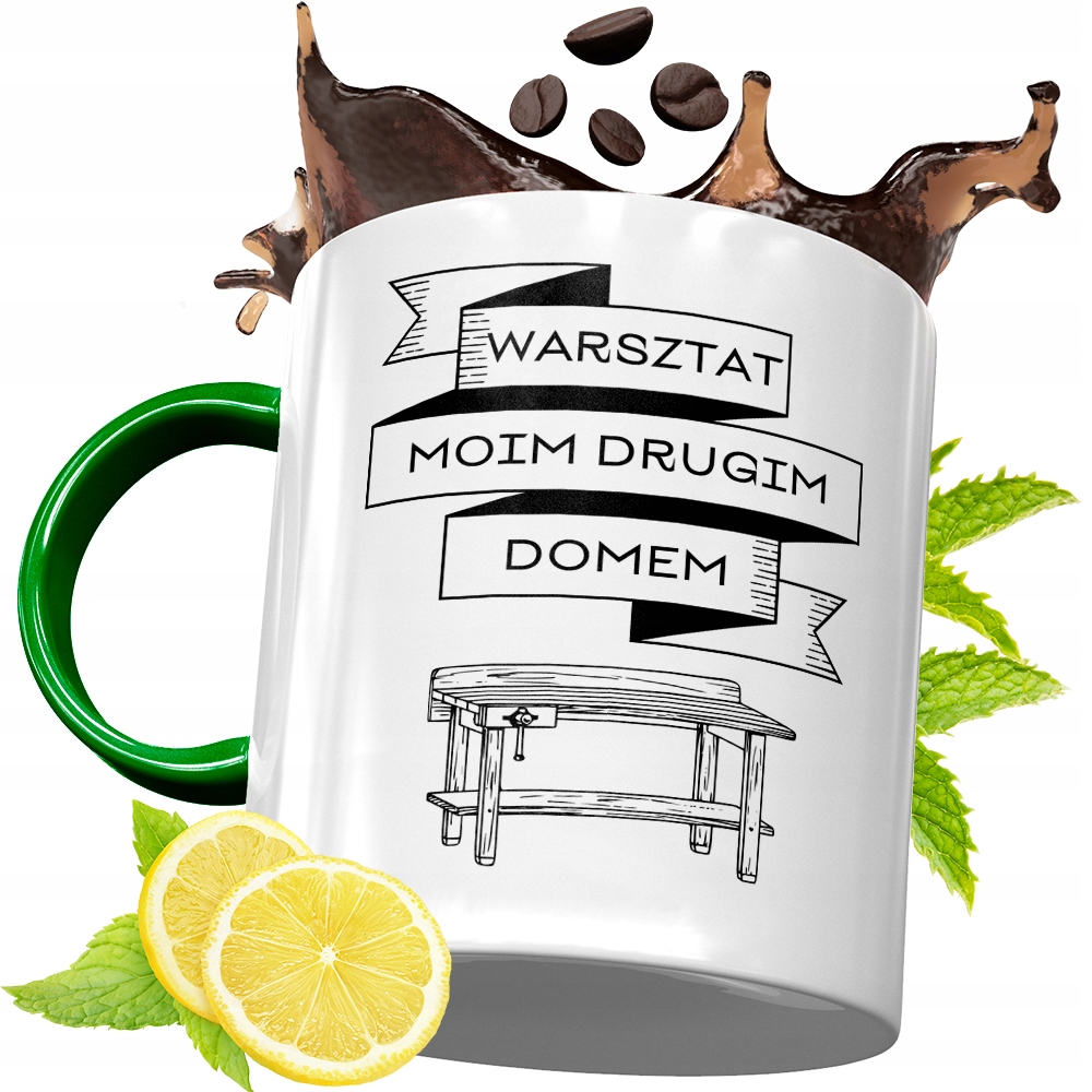 Kubek Zielony Dla Stolarza Na Urodziny Prezent Z Nadrukiem Ze Zdjęciem