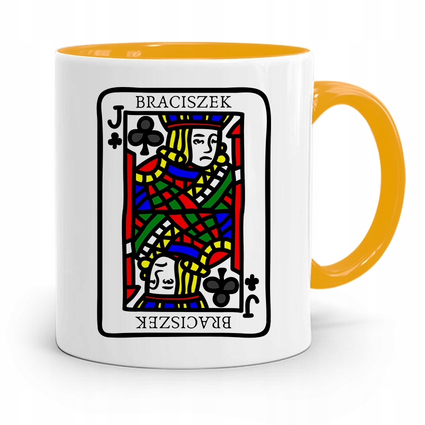 Kubek Żółty Prezent Dla Brata Walet Braciszek Z Nadrukiem Ze Zdjęciem