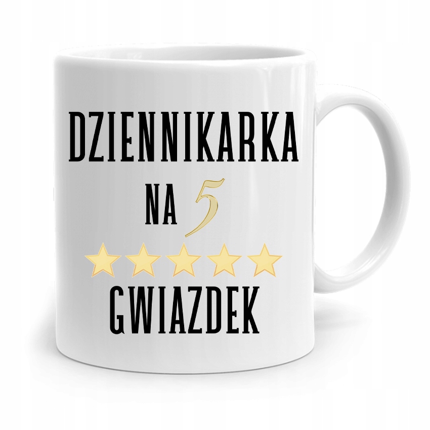 Kubek Dziennikarza Reportera Dziennikarka Na 5 Z Nadrukiem Ze Zdjęciem