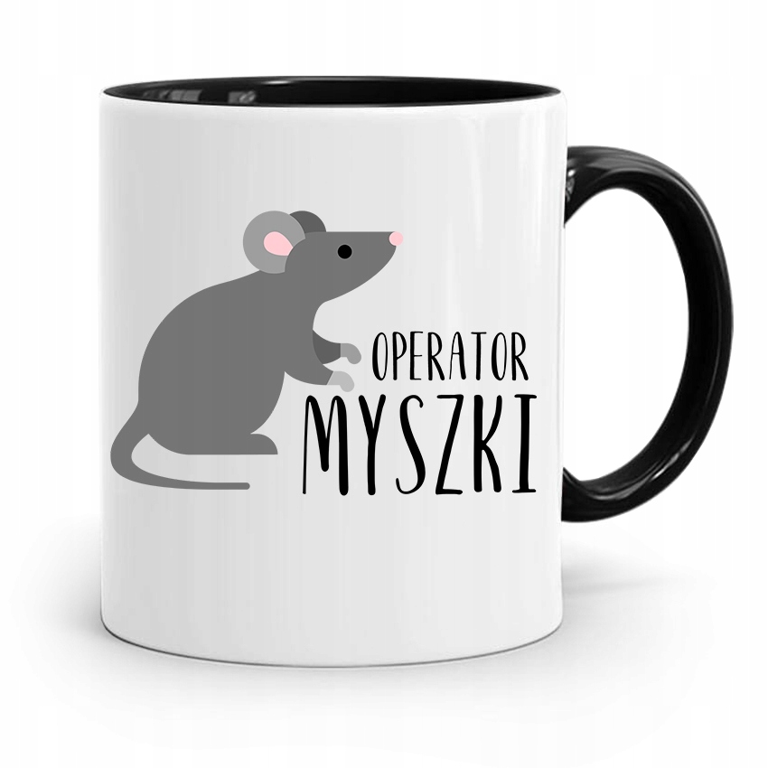 Kubek Czarny Informatyka Programisty Operator Z Nadrukiem Ze Zdjęciem