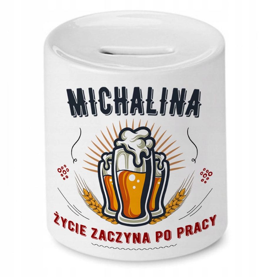 Skarbonka Dla Michaliny Na Urodziny Prezent Z Nadrukiem Ze Zdjęciem