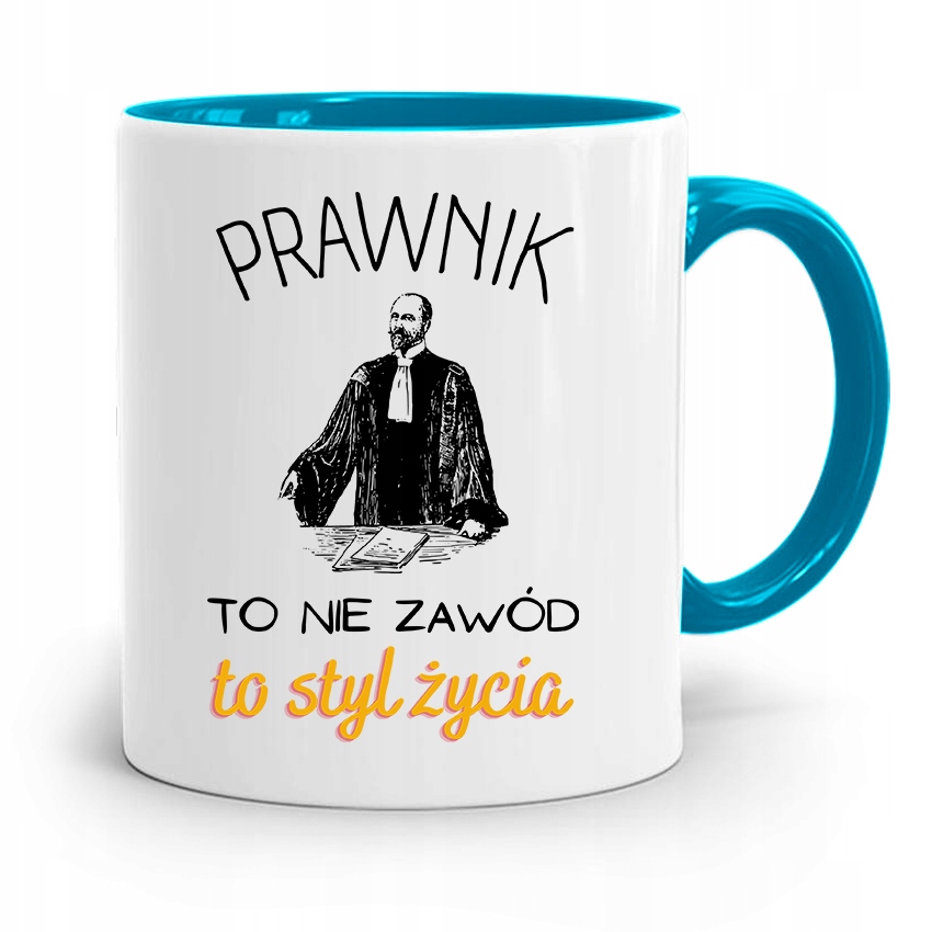 Kubek Błękitny Dla Prawnika Mecenasa Prezent Z Nadrukiem Ze Zdjęciem