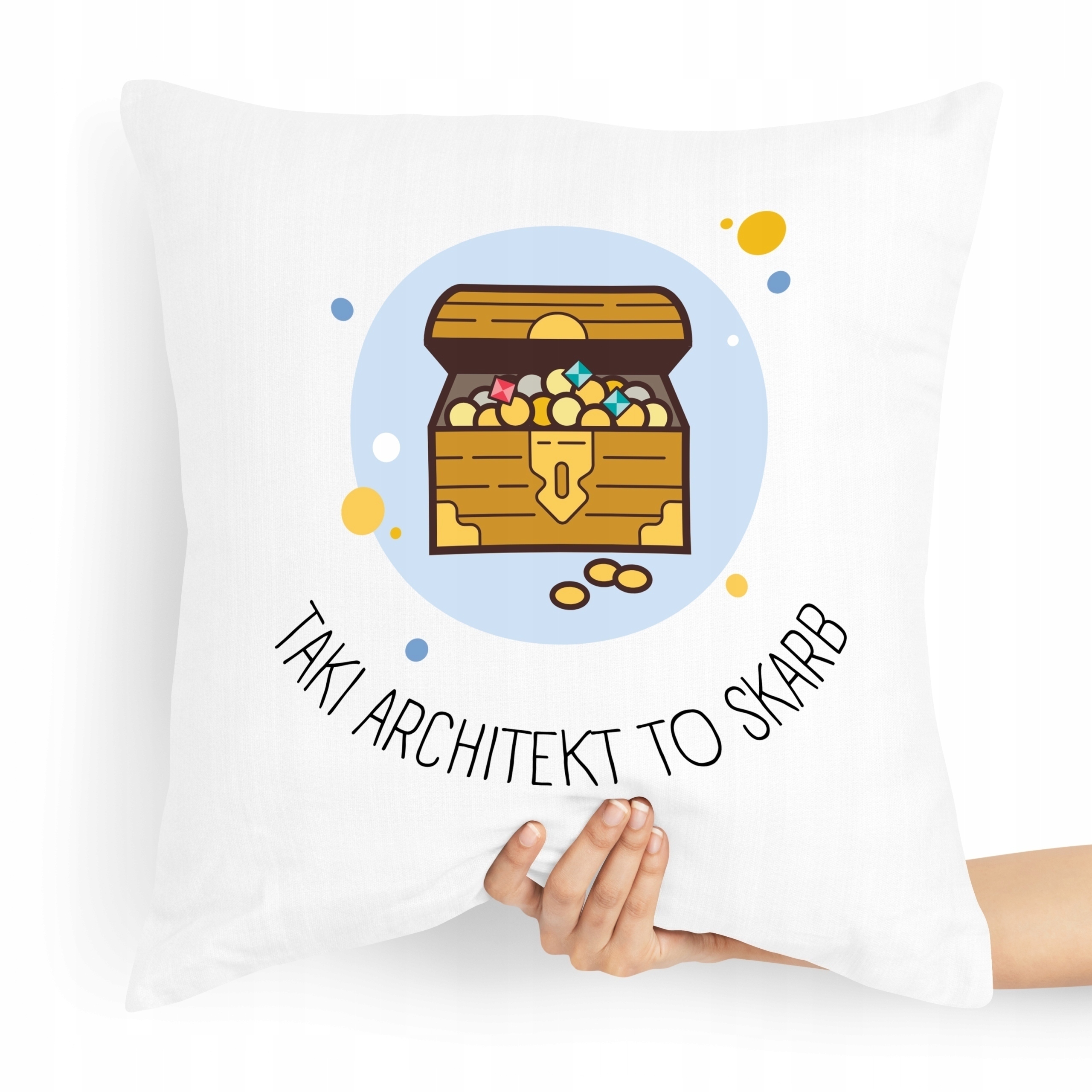 Poduszka Prezent Dla Architekta Super Architekt Z Nadrukiem Ze Zdjęciem