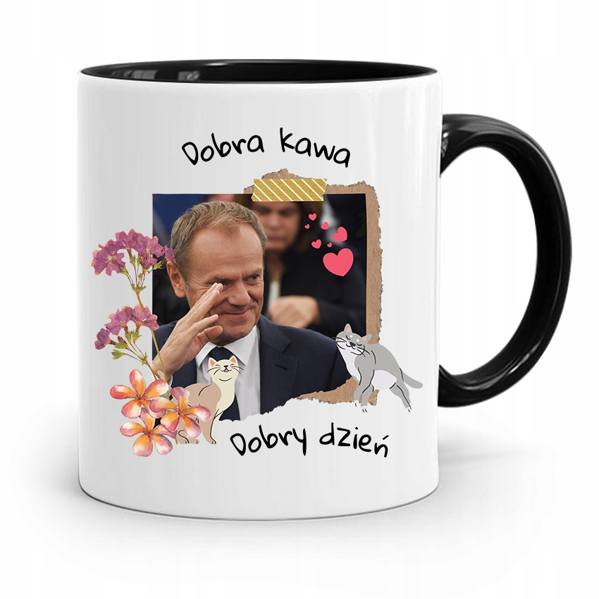 Kubek Czarny Donald Tusk Po Platforma Prezent