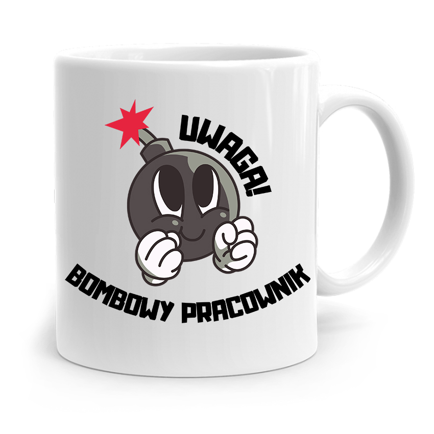 Dla Pracownika Robotnika Kubek Bombowy Pracownik Z Nadrukiem Ze Zdjęciem