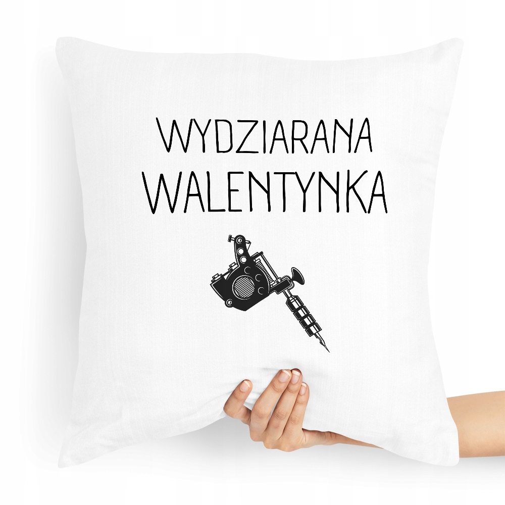 Poduszka Na Walentynki Wydziarana Walentynka Z Nadrukiem Ze Zdjęciem