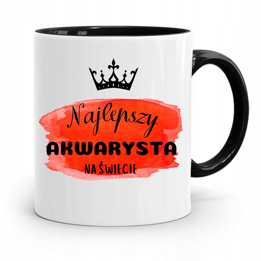 Dla Akwarysty Kubek Czarny Na Prezent Na Urodziny Z Nadrukiem Ze Zdjęciem