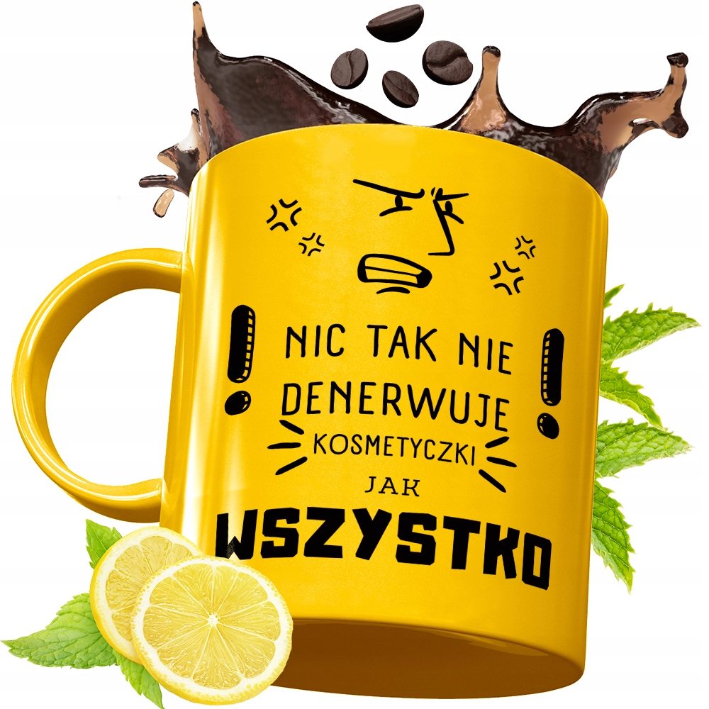 Złoty Kubek Premium Dla Kosmetyczki Prezent Z Nadrukiem Ze Zdjęciem