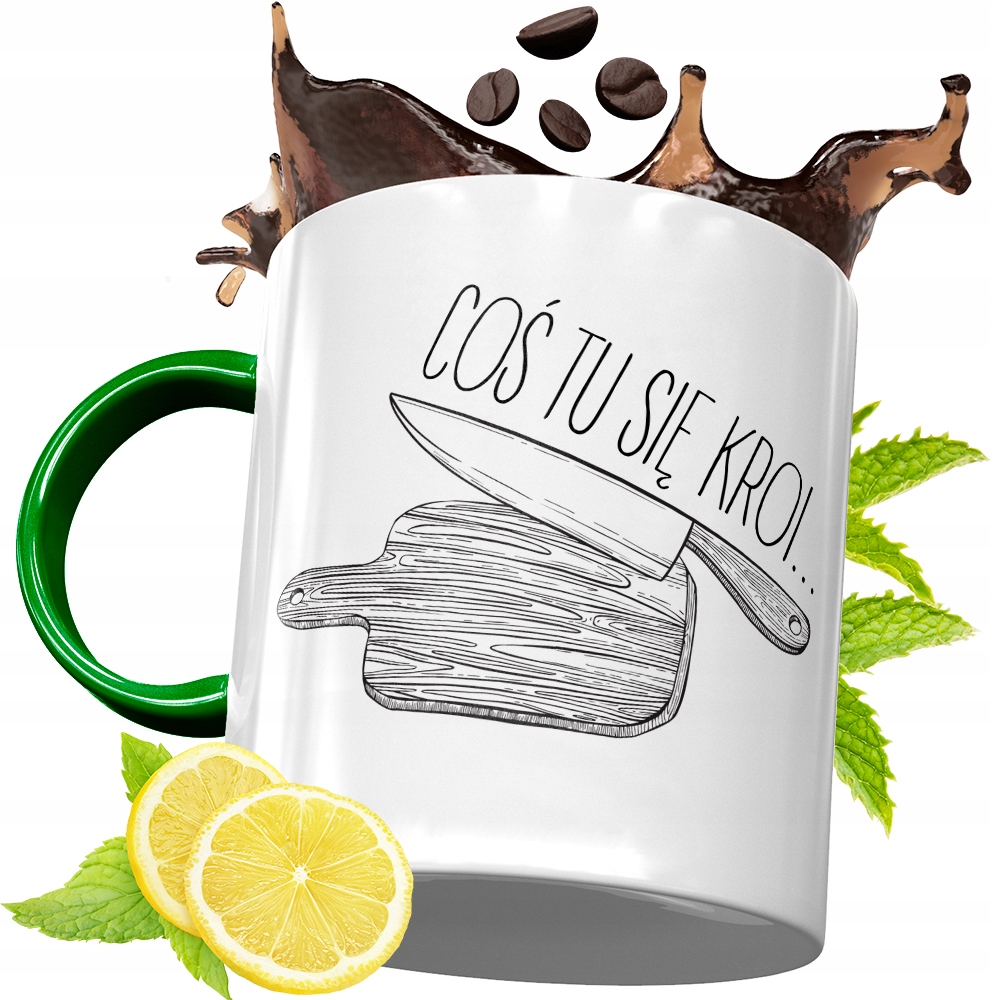 Kubek Zielony Dla Kucharza Idealny Prezent Z Nadrukiem Ze Zdjęciem