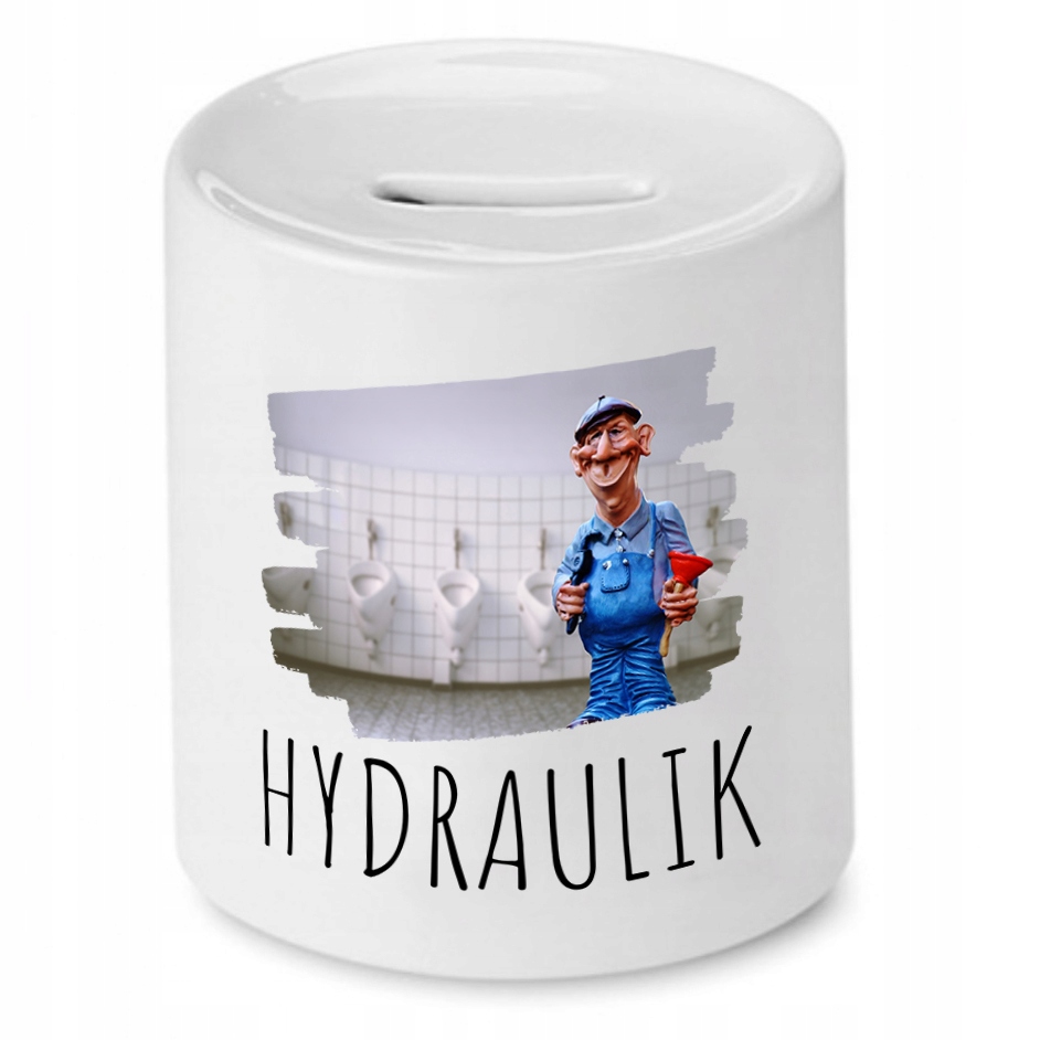 Skarbonka Dla Hydraulika Hydraulik Prezent Z Nadrukiem Ze Zdjęciem